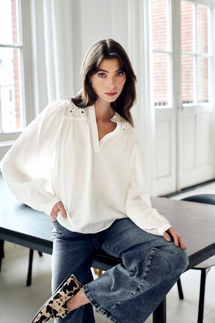 Alen viscose lace blouse | Clound Dancer 2 - Clound Dancer 2 / M