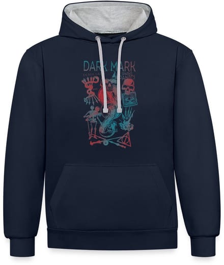 Harry Potter Duistere Teken & Gruzielement Ontwerp Contrast Hoodie