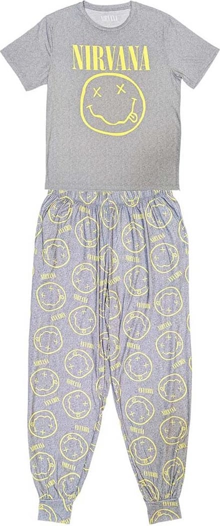 Nirvana - Yellow Smile Pyjama - M - Grijs