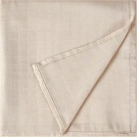 Hydrofiele doek XL Zand/ Beige - 120x120 cm - Inbakerdoek - Swaddle doek groot