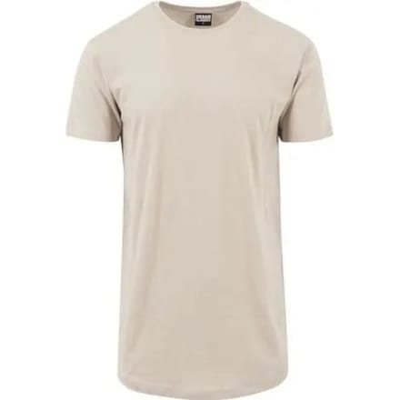 Urban Classics - Shaped Long Heren Tshirt - L - Creme