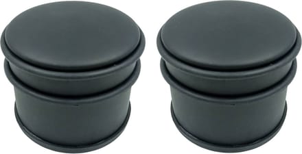 Svenska Living Deurstopper - 2x - rond - mat zwart - 10 x 8 cm - 1 kg