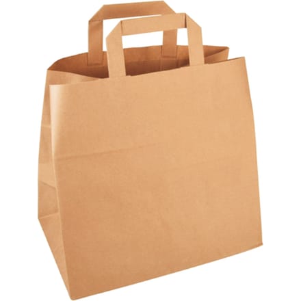 Tas IEZZY kraft papier 32x16x27cm (bxdxh) bruin 250 stuks
