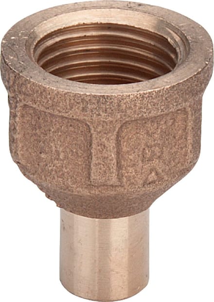 Viega Insteekstuk, d 22mm, Rp 1/2 roodkoper Model 94246G, 112455