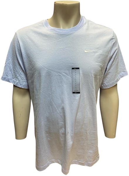 NIKE T-SHIRT LICHTBLAUW/WIT - MAAT M