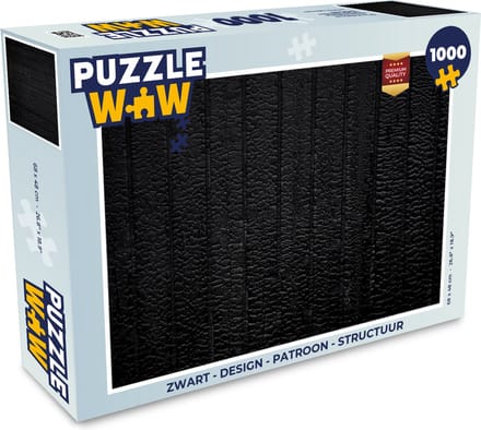Puzzel Zwart - Design - Structuur - Lederlook - Legpuzzel - Puzzel 1000 stukjes volwassenen