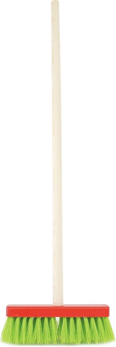 Kinderbezem - Groen - Houten Steel - 80 cm - Buiten - Kinderspeelgoed