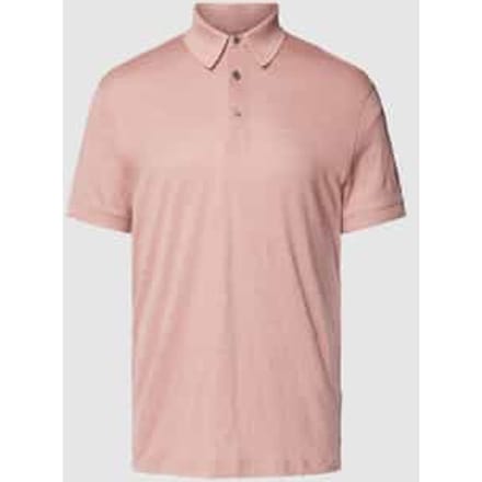 Regular fit poloshirt van linnenmix