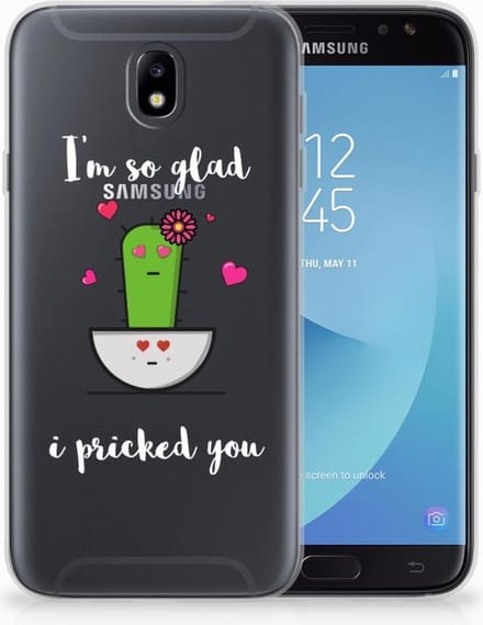 Samsung Galaxy J7 2017 | J7 Pro Telefoonhoesje met Naam Cactus Glad