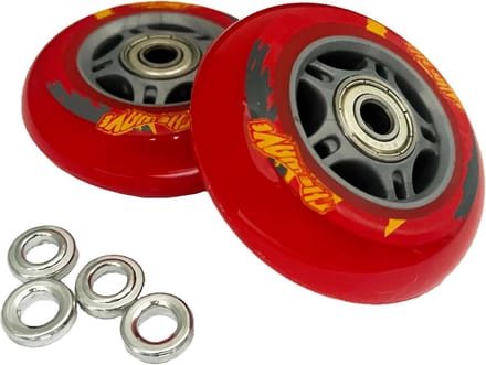 Universele Vervangende Wielen voor Waveboards 80 mm Rood Set van 2 met ABEC-5 Lagers
