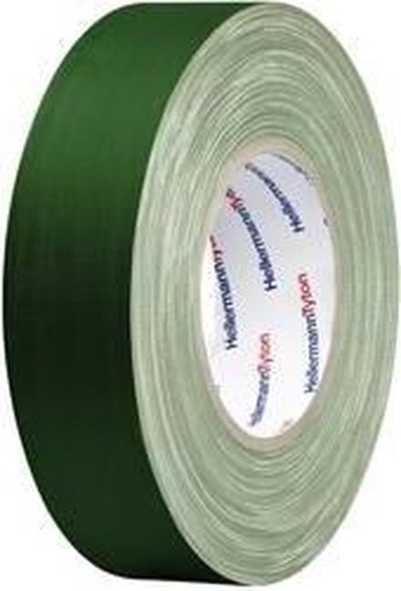 HellermannTyton HTAPE-TEX-GN-19X10 712-00203 Textieltape HelaTape Tex Groen (l x b) 10 m x 19 mm 1 stuk(s)