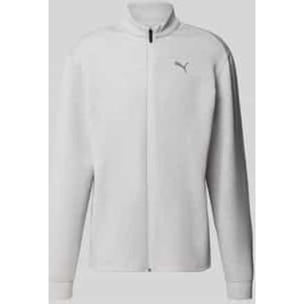 Sweatjack met opstaande kraag en logo