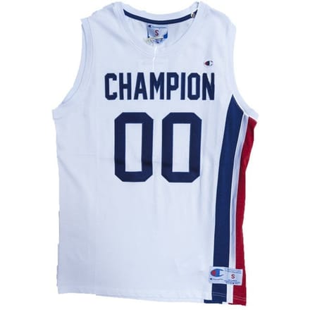 Basketball Type Heren Champion Tanktop Mesh "reverse Weave" Wit/koningsblauw/rood