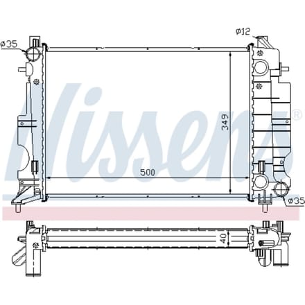 Radiator, motorkoeling NISSENS 64035A