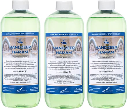 Handzeep Hamam 1 liter - set van 3 stuks