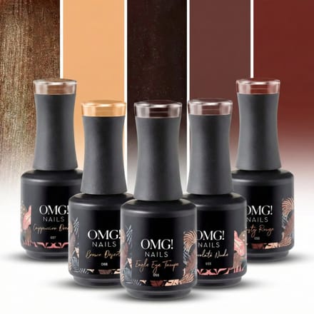 Limea Gellak Set Bruin Set 5x 15ml - Nagellak set - Brown - Gel lak - OMG nails