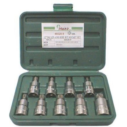 XZN en RIBE doppenset HANS 1/2 inch (XZN 7 Stuk, RIBE 2 Stuk) 55mm