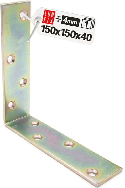 Hoekverbinder - 90 graden - 150 mm x 150 mm - 40 mm - Zware hoek