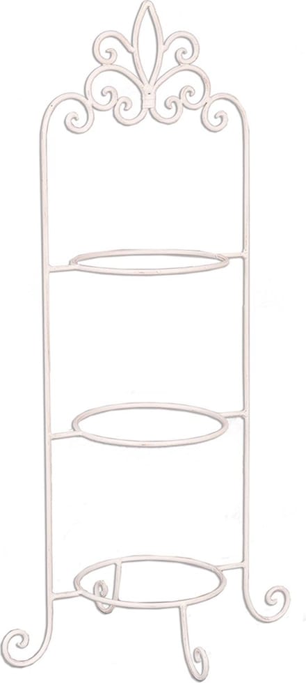 Clayre & Eef Etagère voor 3 borden 77 cm Wit IJzer