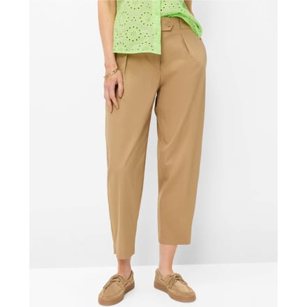 Brax Dames Plooibroek  Style MEGAN S GOLDEN BEIGE, beige, maat 34