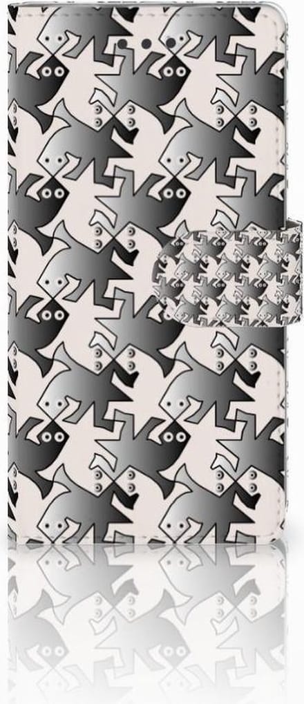 Huawei Ascend P8 Lite Telefoonhoesje met Pasjes Salamander Grey