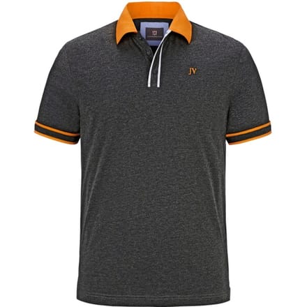 Jan Vanderstorm herren Poloshirt - 80/82 - donkergrijs - Plus Size