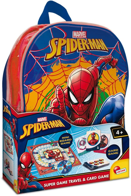 Lisciani - Spider-Man - supergame travel & card game in een rugzak