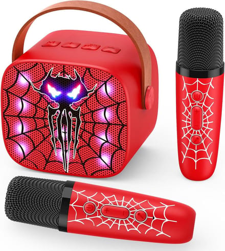 Karaoke Set Kinderen - Draagbare Microfoon - Muziek Feestjes - 2 Draadloze Microfoons - 16 x 16 x 7 cm