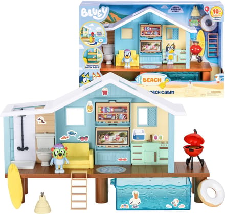 BLUEY - Bluey's Beach Hut Speelset met exclusief beeldje en meer dan 10 accessoires