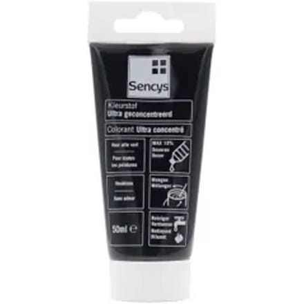 Ultra Geconcentreerde Kleurstof Voor Verf Sencys Zwart 50ml