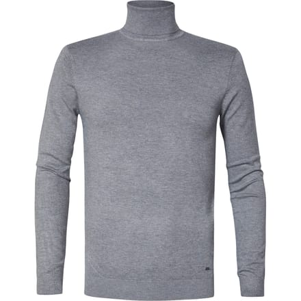 Petrol Industries Heren Coltrui - Ribgebreide Trui - Essentials Collection - Pullover - Truien - Zwart - Maat M