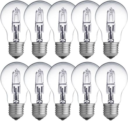10x Dim-bare Eco Halogeenlamp Kooilampformaat E27 Helder Gloeilamp Vervanger 28W