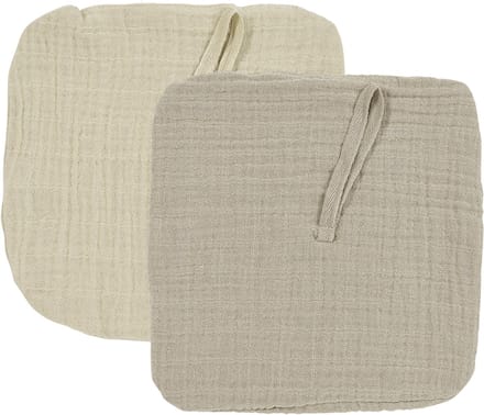 Meyco Baby Uni speendoek - 2-pack - pre-washed hydrofiel - soft sand/sand
