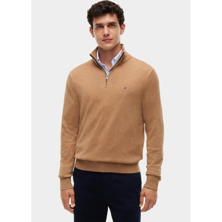 Tommy Hilfiger Half zip pima org ctn cashmere zip moc mw0mw28049/a1l