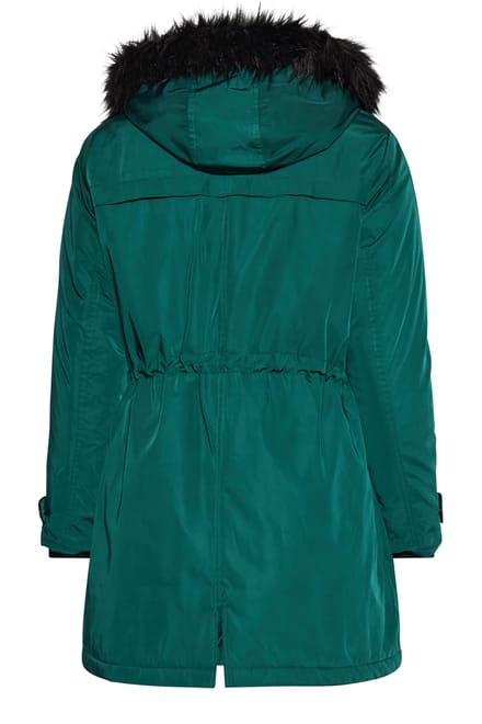 Yours Groene Parka Met Nepbont Size 42