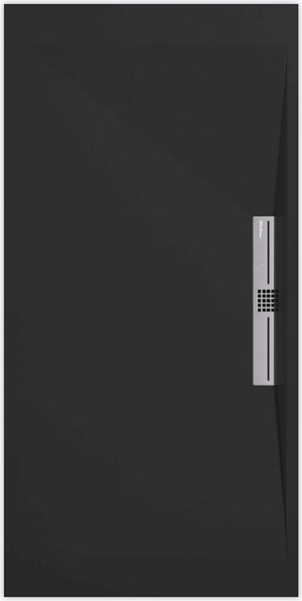 Sanifun douchebak Stone Side Black Smooth 1400 x 700 S