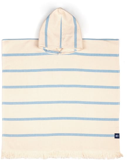 Torres Novas 1845 Kinderponcho / badcape, Boa Nova Blauw - 5 - 10 jaar - Katoen