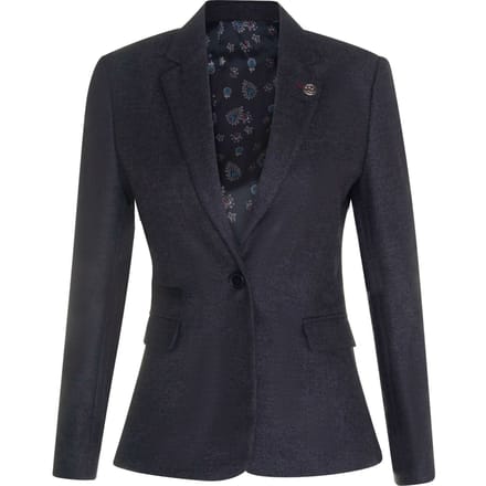 Womens Tweed visgraat zwarte wol jaren 1920 blazer