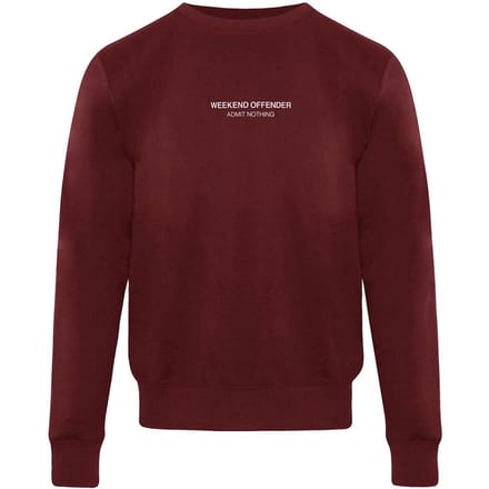 Weekend Offender Logo Heren Wijn Sweater