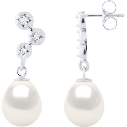 Oorbellen Prestige - Diamanten 0,12 ct - Kwaliteit HSI - Wit Goud
