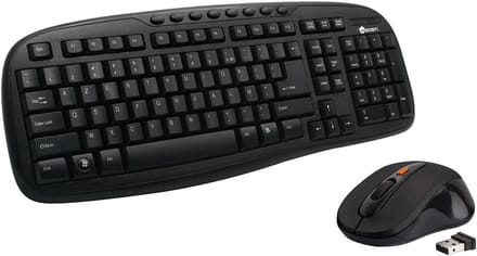 Draadloos Toetsenbord en Muis Set Zwart - 2.4G Plug & Play Combinatie
