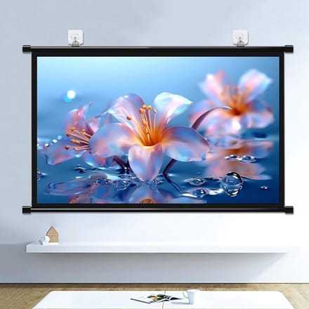 Projectiescherm - Draagbaar Scherm - Thuisbioscoop Ervaring - Intrekbaar Ontwerp - 16:9/4:3 - Wit
