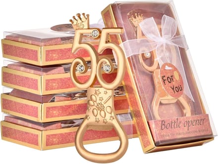 Flesopeners Goud - Feest Cadeautjes - Jubileum Bruiloft - Kroon Vorm - 9.5 cm Hoog - Goud