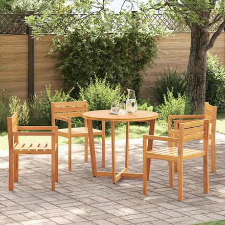 vidaXL - Tuinstoelen - 4 - st - 50x53x80 - cm - massief - acaciahout