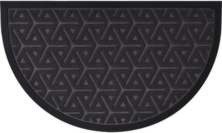 Luance Deurmat Wilson - donkergrijs - rubber - halve maan - 75 x 44 cm - schoonloopmat- buiten