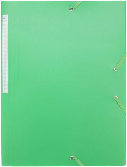Elastische A4-folder met 3 flappen - Polypro 4.5/10 - Groene Opaque Folder