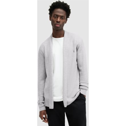 AllSaints Mode Merino Open Car Cool Grey Größe: XXL | Cardigans Outlet | Herren | Grau