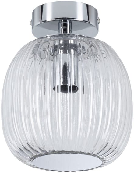 LED-plafondlamp Ruya IP44 E14 230V max. 20W dimbaar Glas, Chroom