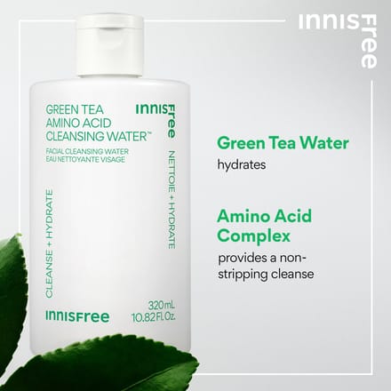 Innisfree Green Tea Amino Hyadrating Cleansing Water 320ml (3 Options) #1PCS white