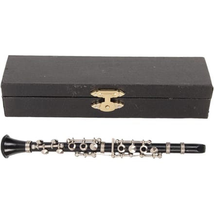 13cm Mini Klarinet Model Gesimuleerde Miniatuur Klarinet Muziekinstrument Poppenhuis Decoratie gray